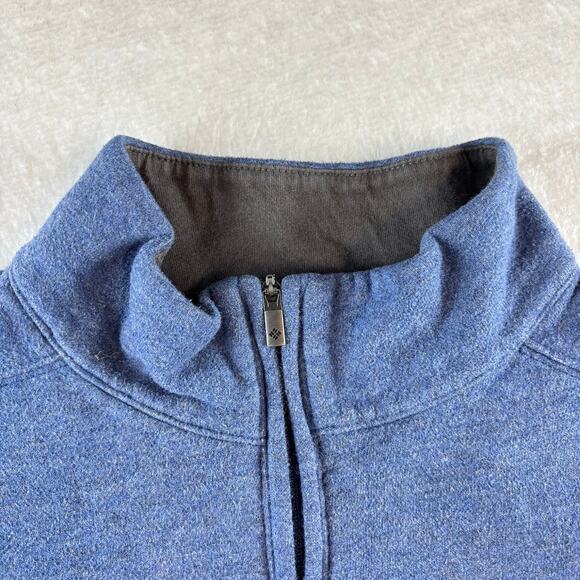Columbia Quarterzip Pullover Sweater Men's Medium Long Sleeve Blue - Picture 10 of 16